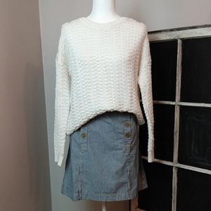 Pilcro and the Letterpress nautical mini skirt